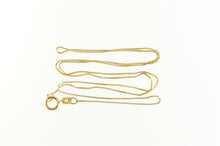 Load image into Gallery viewer, 10K 0.6mm Box Link Classic Simple Square Chain Necklace 17.75&quot; Yellow Gold