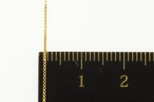 Load image into Gallery viewer, 10K 0.6mm Box Link Classic Simple Square Chain Necklace 17.75&quot; Yellow Gold