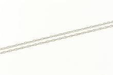 Load image into Gallery viewer, 10K 0.7mm Cable Twist Chain Spiral Simple Link Necklace 18.5&quot; White Gold