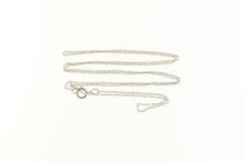 Load image into Gallery viewer, 10K 0.7mm Cable Twist Chain Spiral Simple Link Necklace 18.5&quot; White Gold