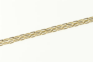 14K Cable Chain Classic Oval Loose Link Necklace 24.5 Yellow Gold