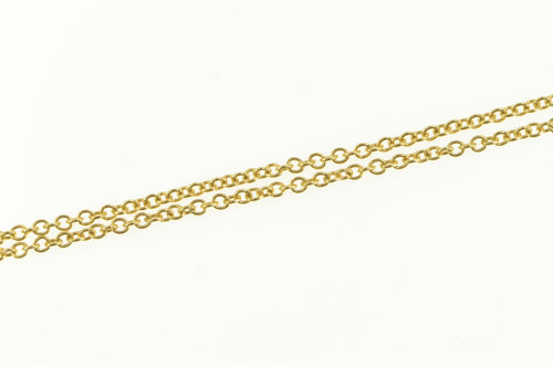 18K 1.5mm Round Cable Chain Simple Link Necklace 16