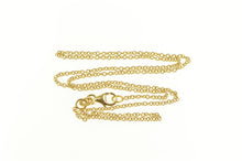 Load image into Gallery viewer, 18K 1.5mm Round Cable Chain Simple Link Necklace 16&quot; Yellow Gold