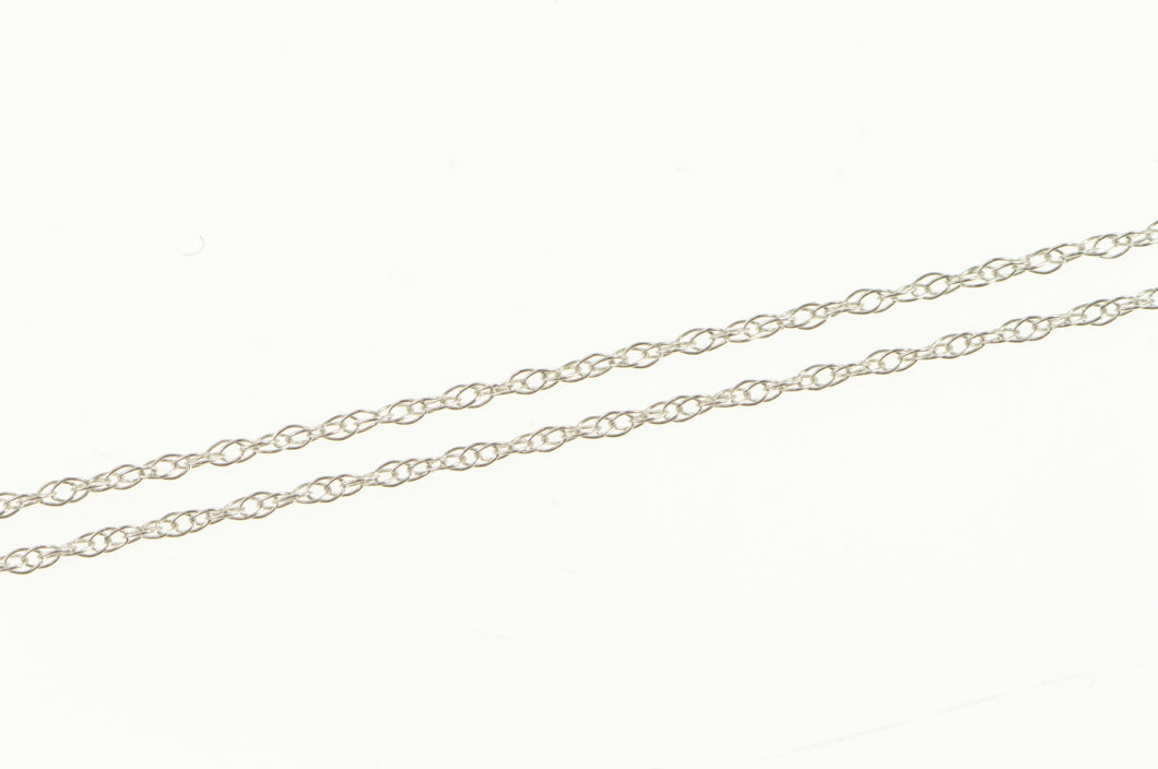 10K Simple Link Rolling Twist Spiral Chain Necklace 18