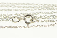 Load image into Gallery viewer, 10K Simple Link Rolling Twist Spiral Chain Necklace 18&quot; White Gold