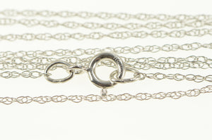 10K Simple Link Rolling Twist Spiral Chain Necklace 18" White Gold
