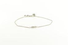 Load image into Gallery viewer, 14K Diamond Cross Christian Symbol Bolo Chain Bracelet 5-8.25&quot; White Gold