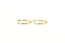 Load image into Gallery viewer, 14K Twist Rope Pattern 15.8mm Fashion Hoop Earrings Yellow Gold