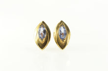 Load image into Gallery viewer, 14K Marquise Tanzanite Solitaire Classic Stud Earrings Yellow Gold