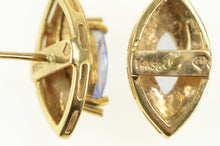 Load image into Gallery viewer, 14K Marquise Tanzanite Solitaire Classic Stud Earrings Yellow Gold