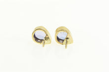 Load image into Gallery viewer, 14K Pear Tanzanite Solitaire Classic Stud Earrings Yellow Gold