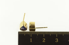 Load image into Gallery viewer, 14K Pear Tanzanite Solitaire Classic Stud Earrings Yellow Gold