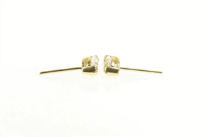 14K Marquise Cubic Zirconia Solitaire Classic Stud Earrings Yellow Gold