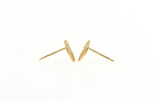 Load image into Gallery viewer, 14K Diamond Cut Sand Dollar Sea Shell Stud Earrings Yellow Gold
