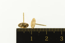 Load image into Gallery viewer, 14K Diamond Cut Sand Dollar Sea Shell Stud Earrings Yellow Gold