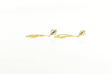 Load image into Gallery viewer, 14K Diamond Cut Ornate Filigree Dangle Earrings Yellow Gold