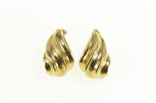 Load image into Gallery viewer, 14K Retro Puffy Swirl Curvy Statement Stud Earrings Yellow Gold