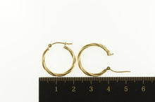 Load image into Gallery viewer, 14K 20mm Classic Twist Swirl Fashion Hoop Earrings Yellow Gold