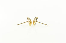 Load image into Gallery viewer, 14K Puffy High Relief Fish Stud Earrings Yellow Gold