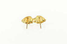 Load image into Gallery viewer, 14K Puffy High Relief Fish Stud Earrings Yellow Gold