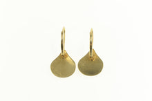 Load image into Gallery viewer, 14K Retro Puffy Tear Drop Dangle Statement Earrings Yellow Gold