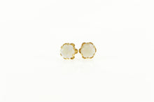Load image into Gallery viewer, 14K Round Natural Opal Retro Classic Stud Earrings Yellow Gold