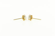 Load image into Gallery viewer, 14K Round Natural Opal Retro Classic Stud Earrings Yellow Gold