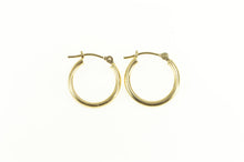 Load image into Gallery viewer, 14K 15.0mm Round Simple Classic Hollow Hoop Earrings Yellow Gold