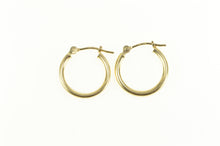 Load image into Gallery viewer, 14K 15.0mm Round Simple Classic Hollow Hoop Earrings Yellow Gold
