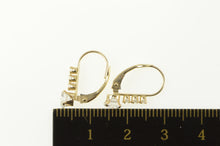 Load image into Gallery viewer, 10K Tiered Graduated CZ Lever Back Statement Earrings Yellow Gold