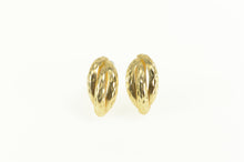 Load image into Gallery viewer, 14K Diamond Cut Curved Retro Cluster Stud Earrings Yellow Gold