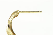 Load image into Gallery viewer, 14K Diamond Cut Curved Retro Cluster Stud Earrings Yellow Gold