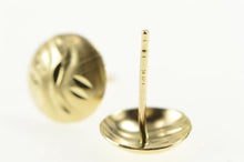 Load image into Gallery viewer, 14K Diamond Cut Domed Wavy Pattern Stud Earrings Yellow Gold