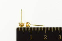 Load image into Gallery viewer, 14K Retro Round Sim. Citrine Solitaire Stud Ring Yellow Gold