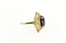 Load image into Gallery viewer, 14K Oval Black Onyx Diamond Cluster Cocktail Ring Yellow Gold