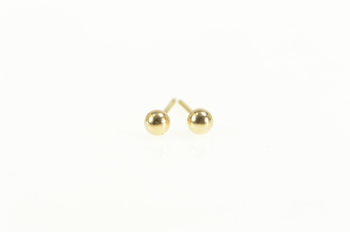 14K 2.9mm Round Classic Ball Sphere Stud Earrings Yellow Gold