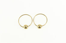 Load image into Gallery viewer, 14K Round Classic Ball 11.5mm Wire Hoop Earrings Yellow Gold