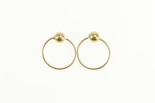 Load image into Gallery viewer, 14K Round Classic Ball 11.5mm Wire Hoop Earrings Yellow Gold