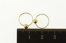 Load image into Gallery viewer, 14K Round Classic Ball 11.5mm Wire Hoop Earrings Yellow Gold