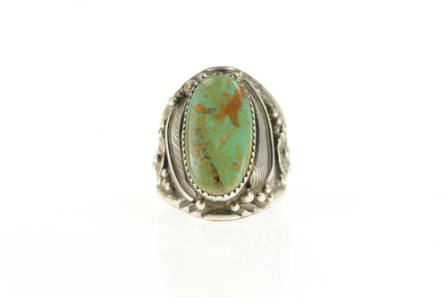 Sterling Silver Juan Chief Yellowhorse Navajo Turquoise Ring