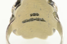 Load image into Gallery viewer, Sterling Silver Ornate Oval Cantera Opal Cabochon Statement Ring