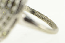 Load image into Gallery viewer, Sterling Silver Art Deco Marcasite Layered Halo Cocktail Ring