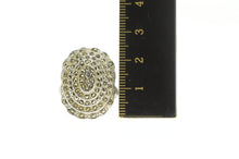 Load image into Gallery viewer, Sterling Silver Art Deco Marcasite Layered Halo Cocktail Ring