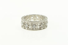 Load image into Gallery viewer, Sterling Silver Elaborate Filigree Ornate Wedding Band Ring