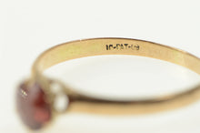 Load image into Gallery viewer, 10K Victorian Garnet Solitaire Classic Antique Ring Yellow Gold