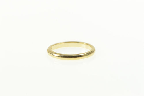 14K 2.0mm Classic Rounded Simple Wedding Band Ring Yellow Gold