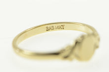 Load image into Gallery viewer, 14K Engravable Oval Child&#39;s Monogram Signet Ring Yellow Gold