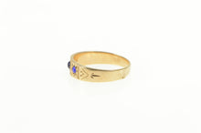 Load image into Gallery viewer, 14K Victorian Sim. Sapphire Child&#39;s September Baby Ring Yellow Gold