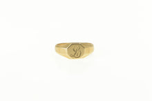 Load image into Gallery viewer, 10K L Engraved Cursive Initial Baby Childs Ring Yellow Gold