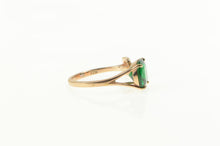 Load image into Gallery viewer, Sterling Silver Cushion Sim. Emerald CZ Cluster Open Wrap Ring